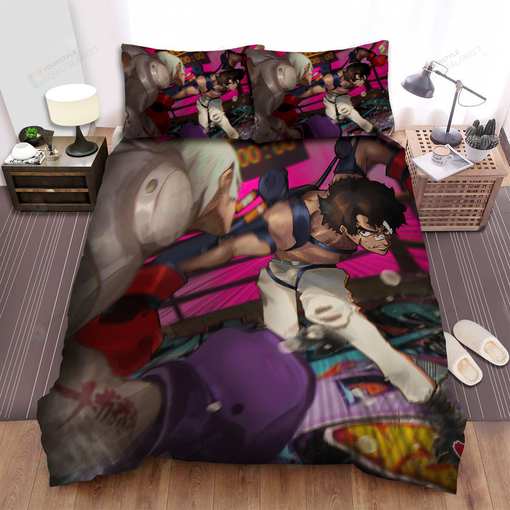 Megalo Box Joe Vs Yuri Artwork Bed Sheets Spread Duvet Cover Bedding Sets