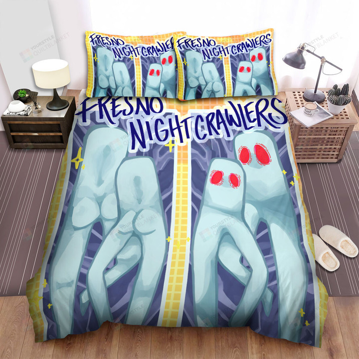 Fresno Nightcrawlers Front And Back Illustration Bed Sheets Spread Duvet Cover Bedding Sets