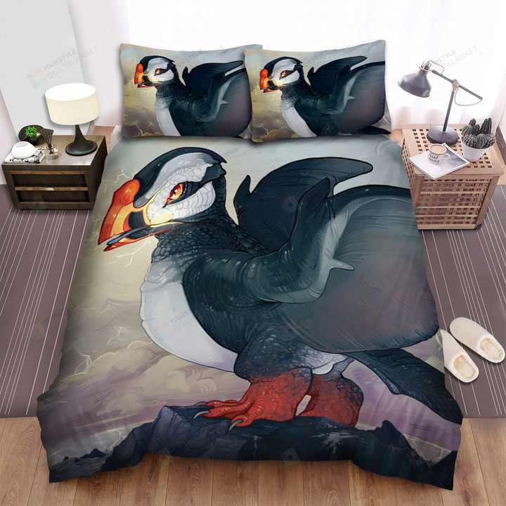 The Wild Animal - The Puffin Dragon Art Bed Sheets Spread Duvet Cover Bedding Sets