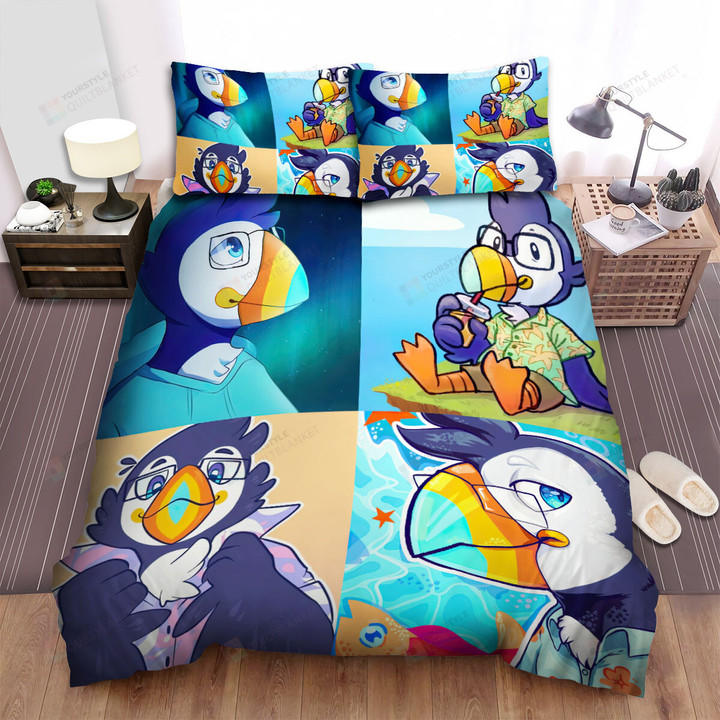 The Wild Animal - The Puffin Boy Art Bed Sheets Spread Duvet Cover Bedding Sets
