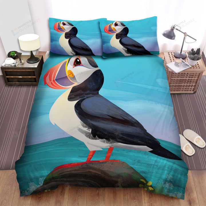 The Wild Animal - The Puffin Among Water Bed Sheets Spread Duvet Cover Bedding Sets