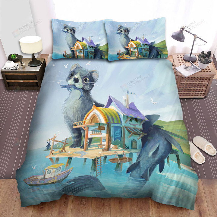 The Wildlife - The Ferret On A Harbour Bed Sheets Spread Duvet Cover Bedding Sets