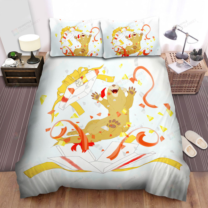 The Wildlife - The Ferret Jumping From The Box Bed Sheets Spread Duvet Cover Bedding Sets
