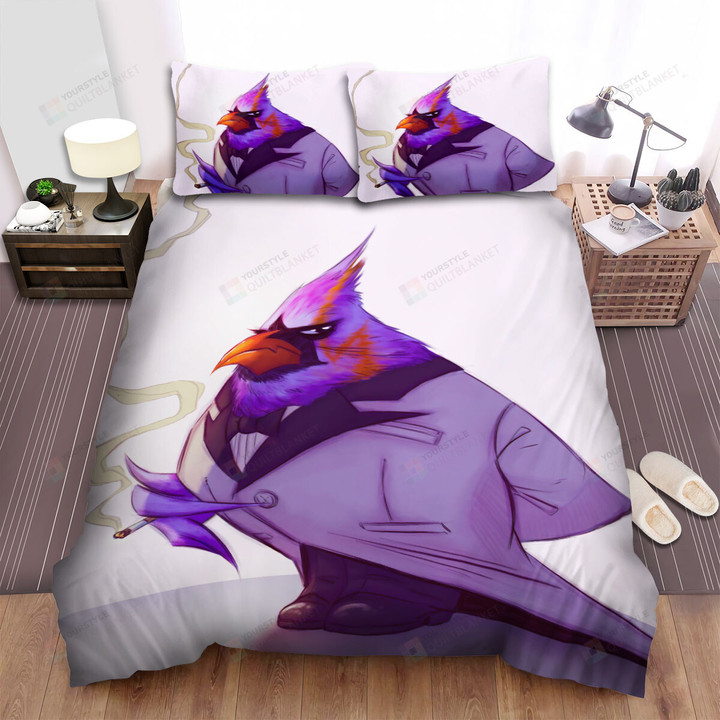 The Wildlife - The Cardinal Smoking Art Bed Sheets Spread Duvet Cover Bedding Sets