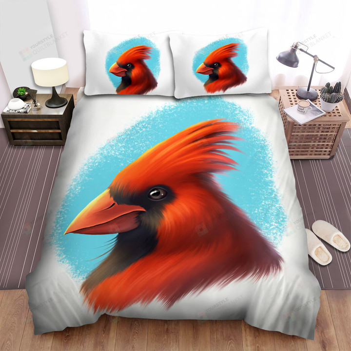 The Wildlife - The Cardinal Head Artwork Bed Sheets Spread Duvet Cover Bedding Sets