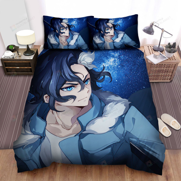 Sirius The Jaeger Yuliy In Galaxy Background Bed Sheets Spread Duvet Cover Bedding Sets