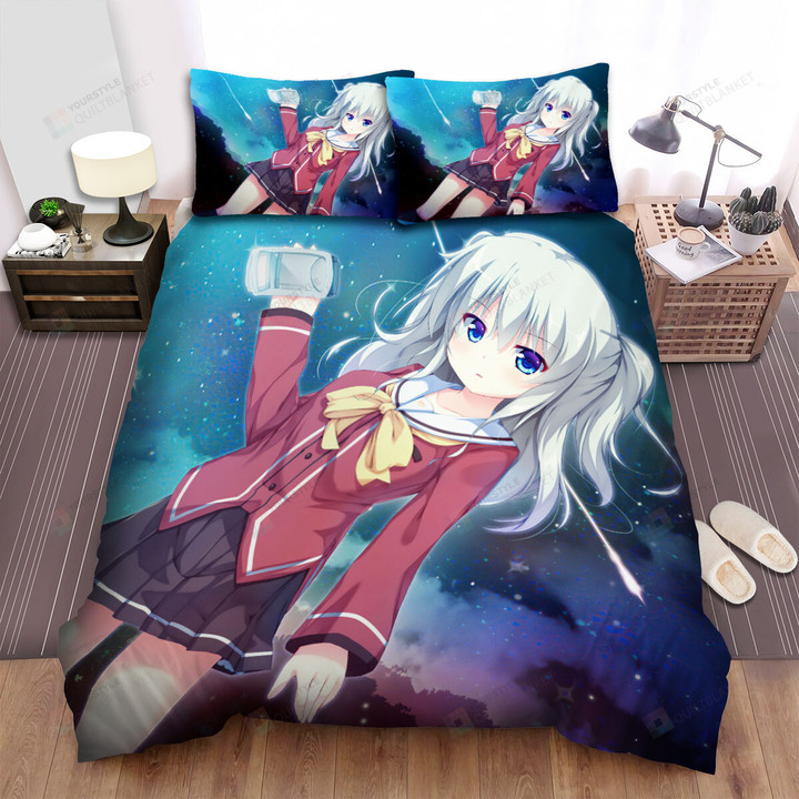 Charlotte Nao Tomori In High School Uniform Bed Sheets Spread Duvet Cover Bedding Sets