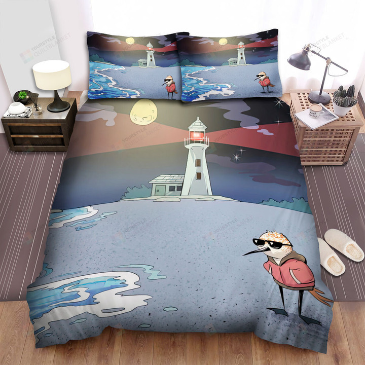 The Wild Animal - The Puffin On Coast Art Bed Sheets Spread Duvet Cover Bedding Sets