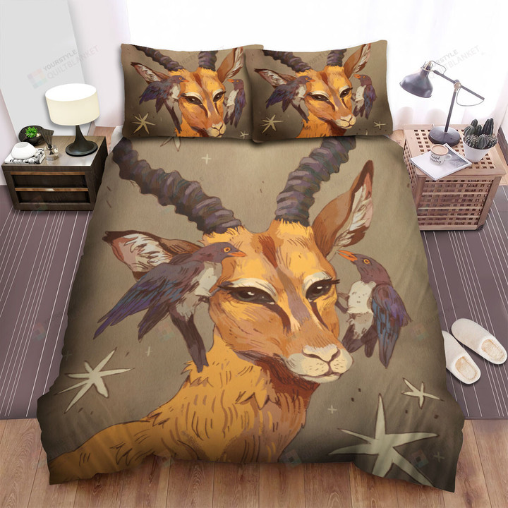 The Gazelle And Birds Bed Sheets Spread Duvet Cover Bedding Sets
