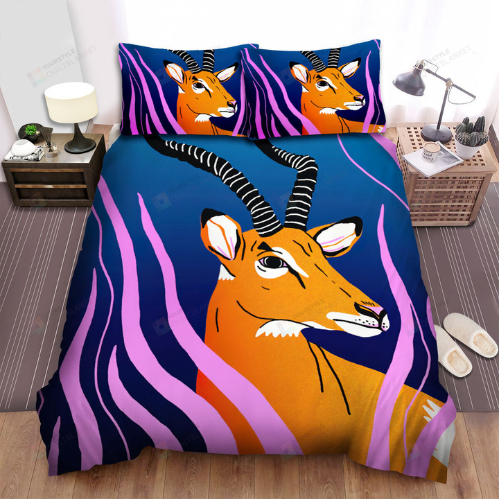 The Gazelle Head Art Bed Sheets Spread Duvet Cover Bedding Sets