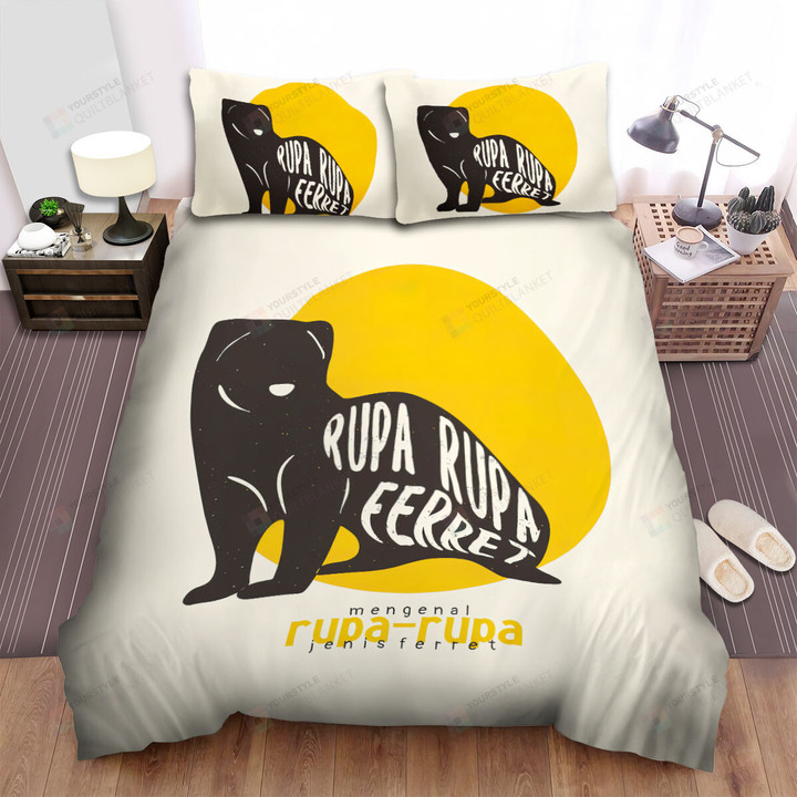 The Wild Animal - The Ferret Logo Art Bed Sheets Spread Duvet Cover Bedding Sets