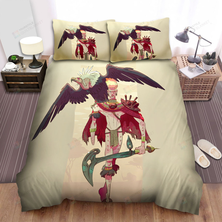 The Wild Animal - The Vulture And The Native Warrior Bed Sheets Spread Duvet Cover Bedding Sets