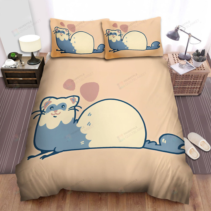 The Wild Animal - The Fatty Ferret Lying Bed Sheets Spread Duvet Cover Bedding Sets