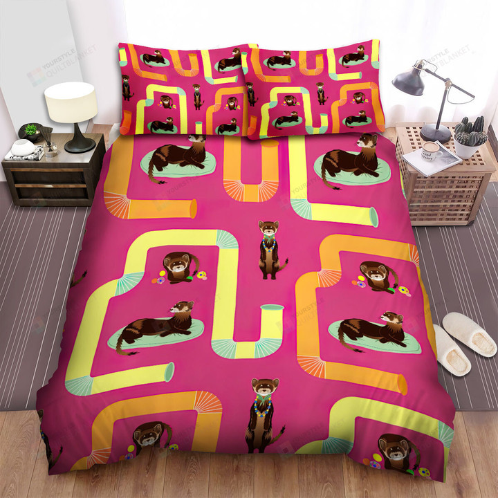The Wild Animal - The Ferret In The Maze Bed Sheets Spread Duvet Cover Bedding Sets