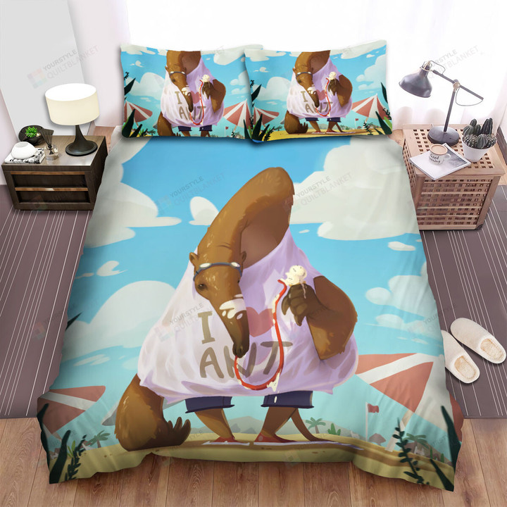 The Wild Animal - The Anteater And An Ice Cream Bed Sheets Spread Duvet Cover Bedding Sets