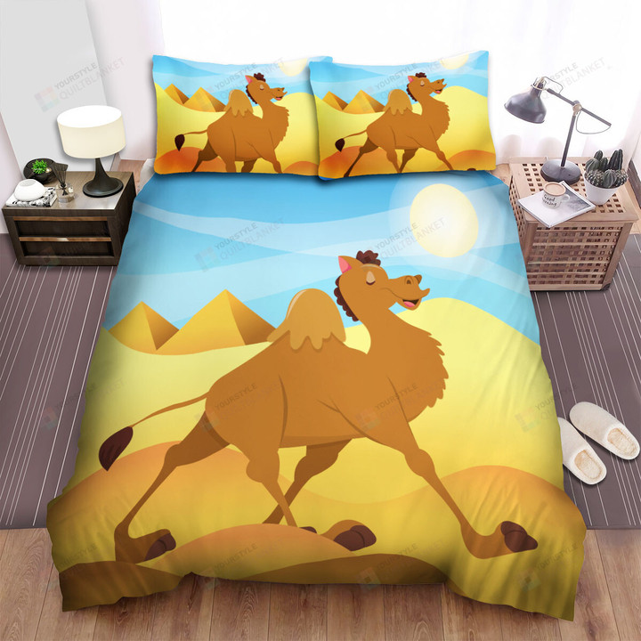 The Wildlife - The Camel Walking In The Desert Bed Sheets Spread Duvet Cover Bedding Sets