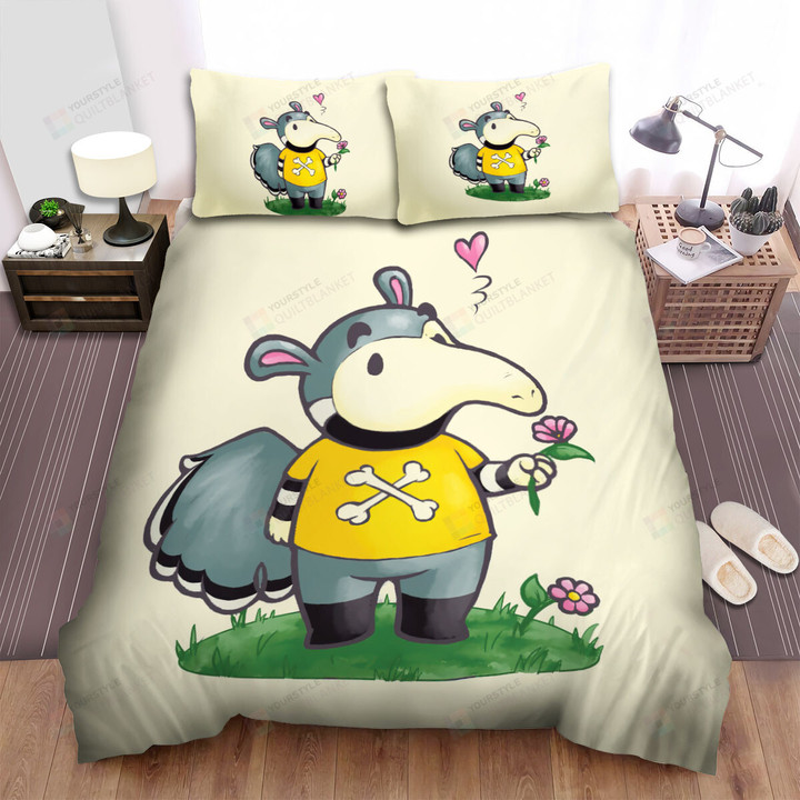 The Wild Animal - The Anteater Holding A Flower Bed Sheets Spread Duvet Cover Bedding Sets