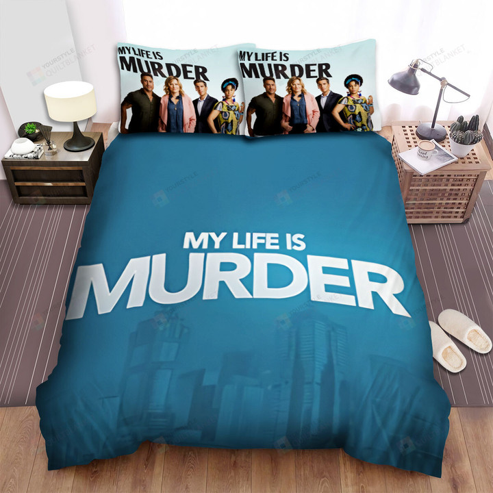 My Life Is Murder (2019) Characters Movie Poster Bed Sheets Spread Comforter Duvet Cover Bedding Sets