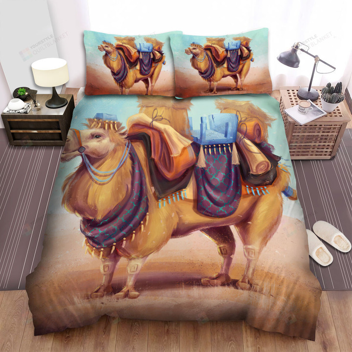 The Wild Animal - The Camel Carrying Suitcases Bed Sheets Spread Duvet Cover Bedding Sets