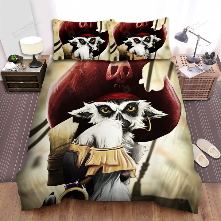 The Wild Animal - The Lemur Pirate Bed Sheets Spread Duvet Cover Bedding Sets