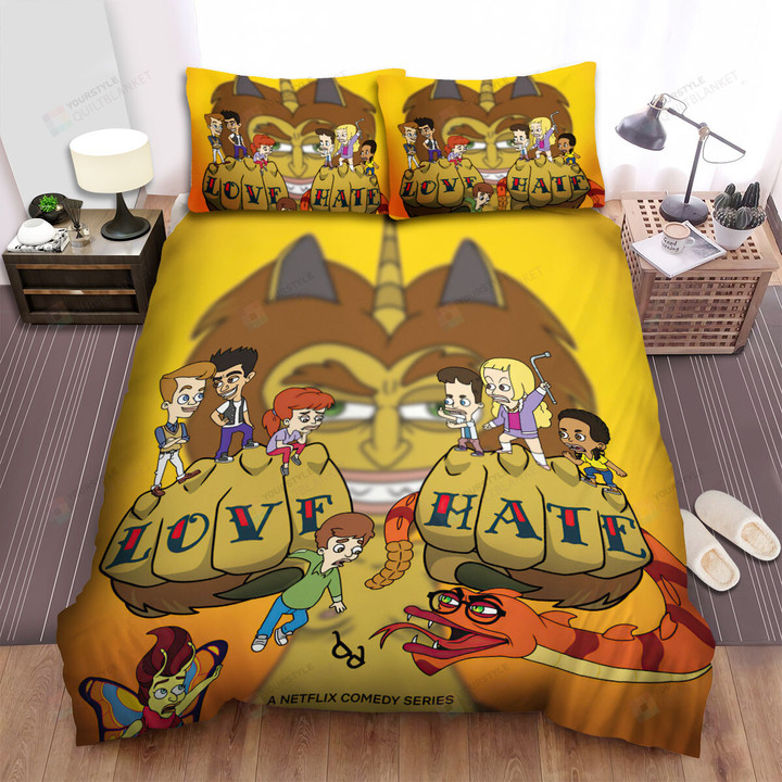 Big Mouth (2017) Love Hate Bed Sheets Spread Comforter Duvet Cover Bedding Sets