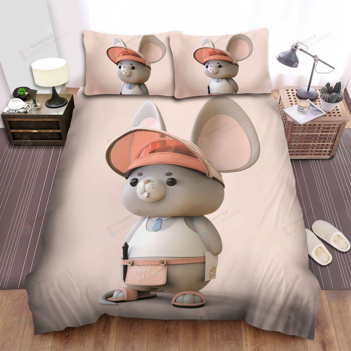 The Wildlife - The Fat Mouse Wearing Tank Top Bed Sheets Spread Duvet Cover Bedding Sets