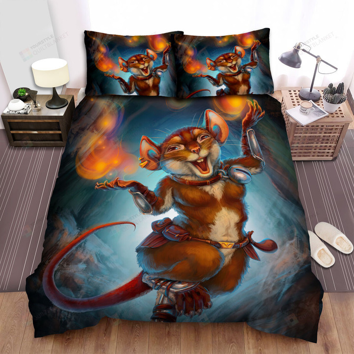 The Small Animal - The Mouse Magician With Fire Bed Sheets Spread Duvet Cover Bedding Sets