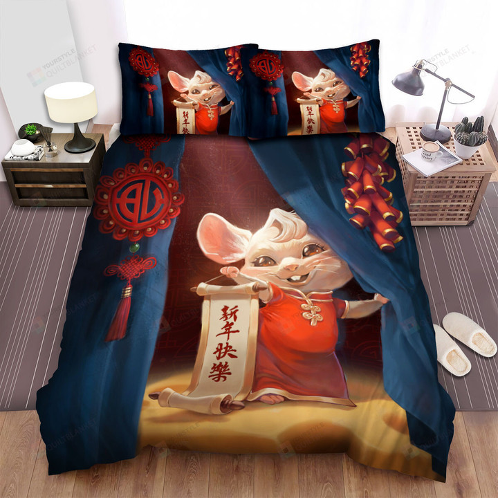 The Wildlife - The Mouse And The Wish For New Year Bed Sheets Spread Duvet Cover Bedding Sets
