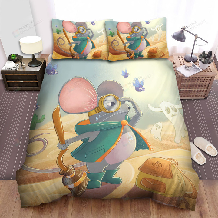 The Small Animal - The Mouse Lost In Desert Bed Bed Sheets Spread Duvet Cover Bedding Sets