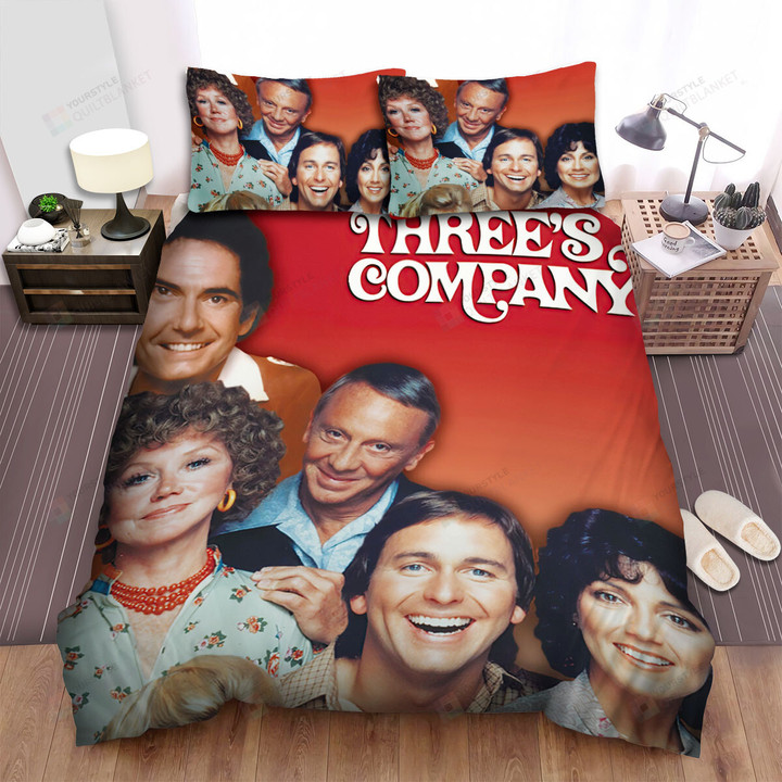Three's Company (1976–1984) Poster Movie Poster Bed Sheets Spread Comforter Duvet Cover Bedding Sets Ver 1
