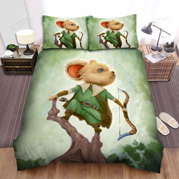The Small Animal - The Mouse Archer On A Tree Bed Sheets Spread Duvet Cover Bedding Sets