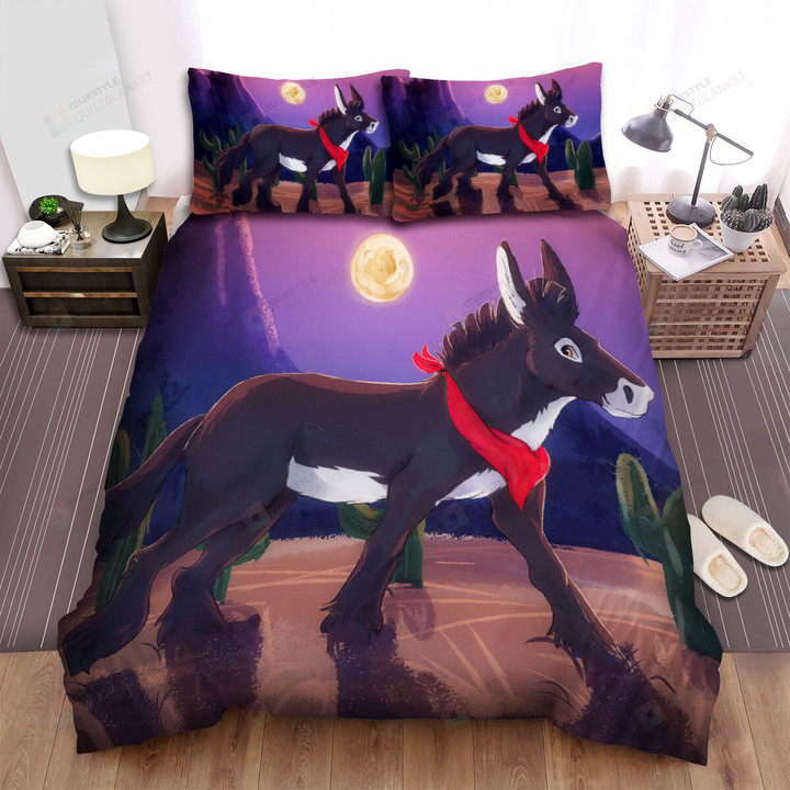 The Donkey Walking On The Desert Bed Sheets Spread Duvet Cover Bedding Sets