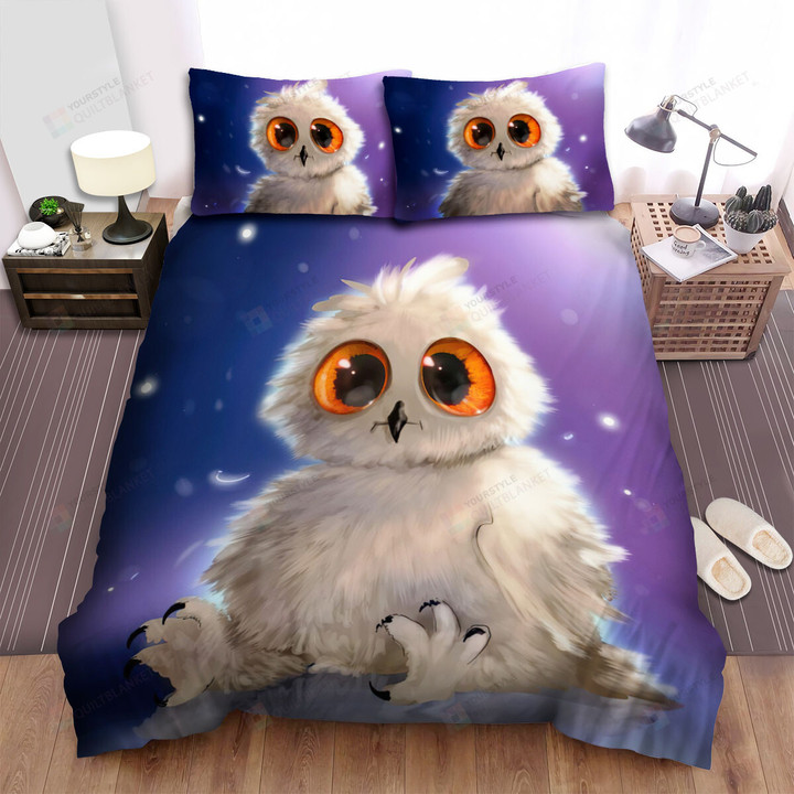 The Young Owl With Dumb Face Bed Sheets Spread Duvet Cover Bedding Sets