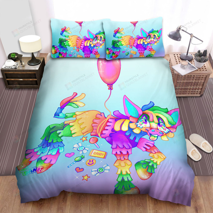 The Festival Donkey Falling Candies Bed Sheets Spread Duvet Cover Bedding Sets