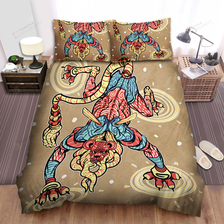 The Wildlife - The Cougar Of The Native Ethnic Bed Sheets Spread Duvet Cover Bedding Sets
