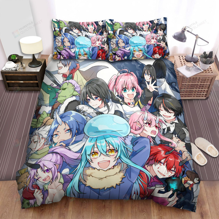 That Time I Got Reincarnated As A Slime (2018) Characters Movie Poster Bed Sheets Spread  Duvet Cover Bedding Sets