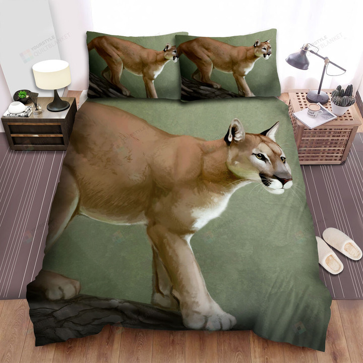 The Wildlife - The Cougar On A Tree Bed Sheets Spread Duvet Cover Bedding Sets