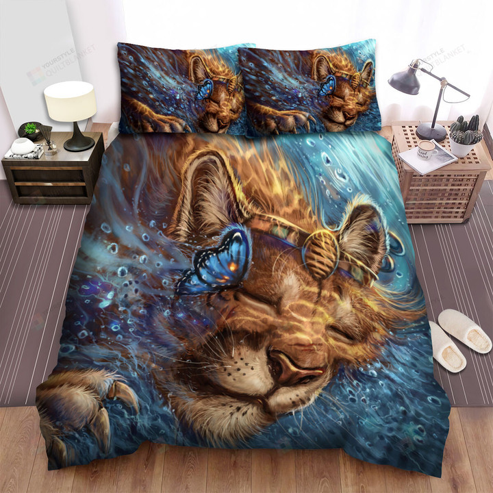 The Wildlife - The Cougar And The Butterfly Bed Sheets Spread Duvet Cover Bedding Sets