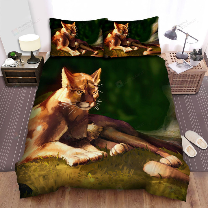 The Wildlife - The Cougar Lying In The Forest Bed Sheets Spread Duvet Cover Bedding Sets