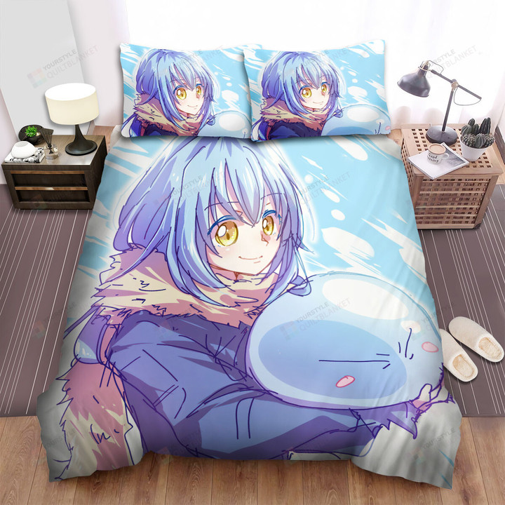 That Time I Got Reincarnated As A Slime (2018) Slime Blowzy Movie Poster Bed Sheets Spread Comforter Duvet Cover Bedding Sets