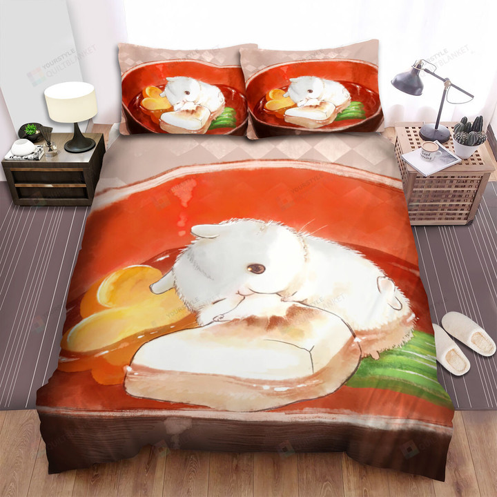 The Small Animal - The Hamster In The Soup Bowl Bed Sheets Spread Duvet Cover Bedding Sets