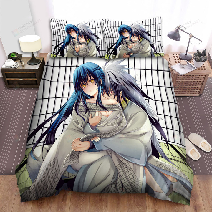 Nura: Rise Of The Yokai Clan Rikuo Nura & Tsurara Oikawa Romantic Moment Bed Sheets Spread Duvet Cover Bedding Sets