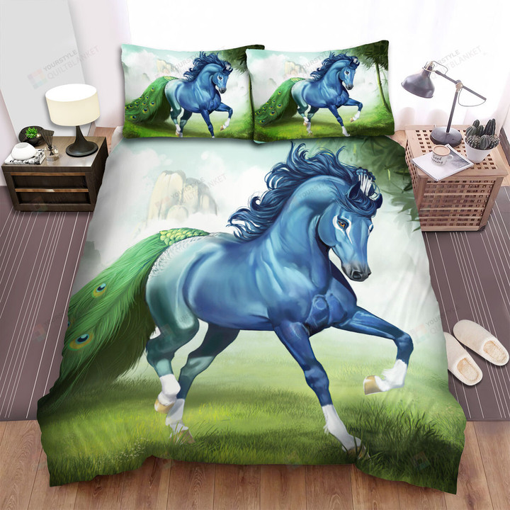 The Wild Creature - The Peacock Horse Bed Sheets Spread Duvet Cover Bedding Sets