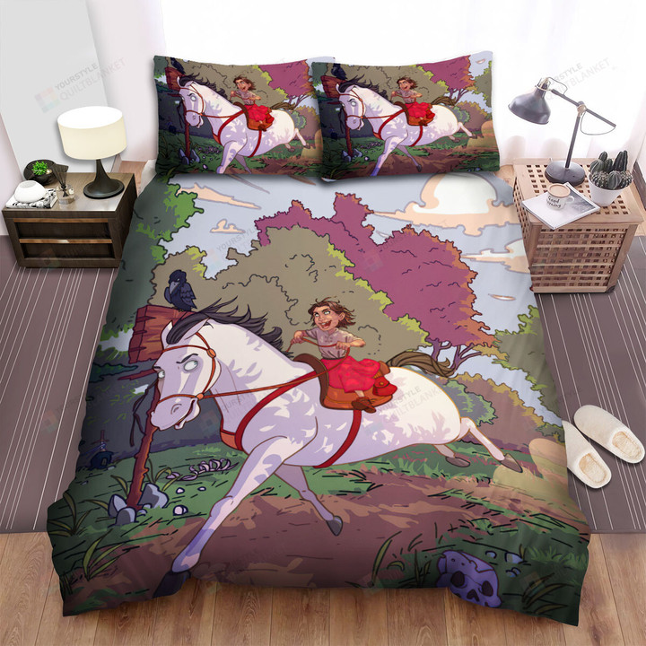 The Wild Creature - The Naughty Girl On A Horse Bed Sheets Spread Duvet Cover Bedding Sets