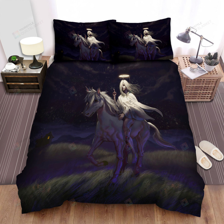 The Wild Creature - The Angel On The Horse Bed Sheets Spread Duvet Cover Bedding Sets