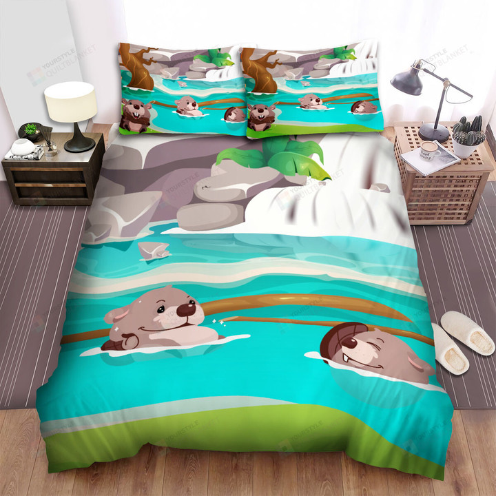 The Wildlife - The Beaver In The Lake Bed Sheets Spread Duvet Cover Bedding Sets