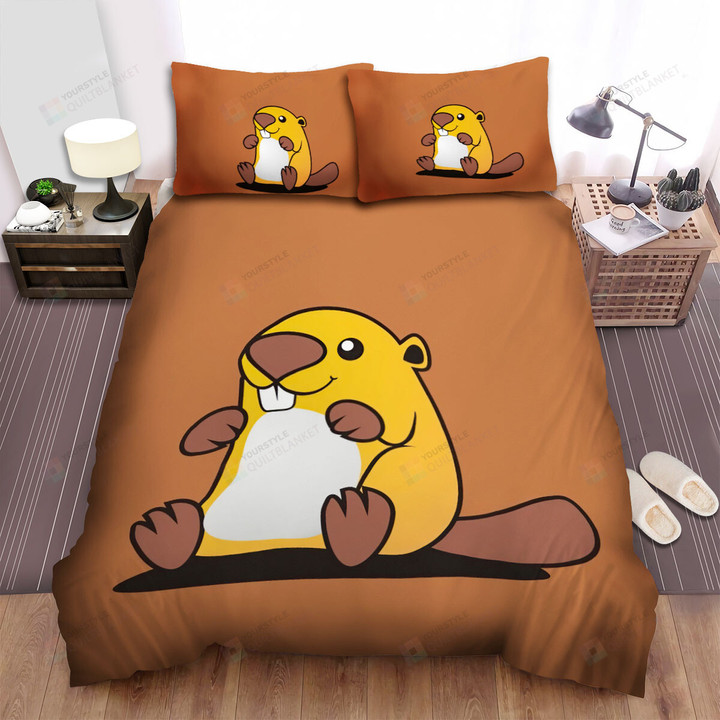 The Wildlife - The Beaver Sitting Alone Bed Sheets Spread Duvet Cover Bedding Sets