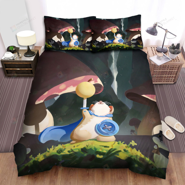 The Cute Animal - The Hamster With The Prize Bed Sheets Spread Duvet Cover Bedding Sets