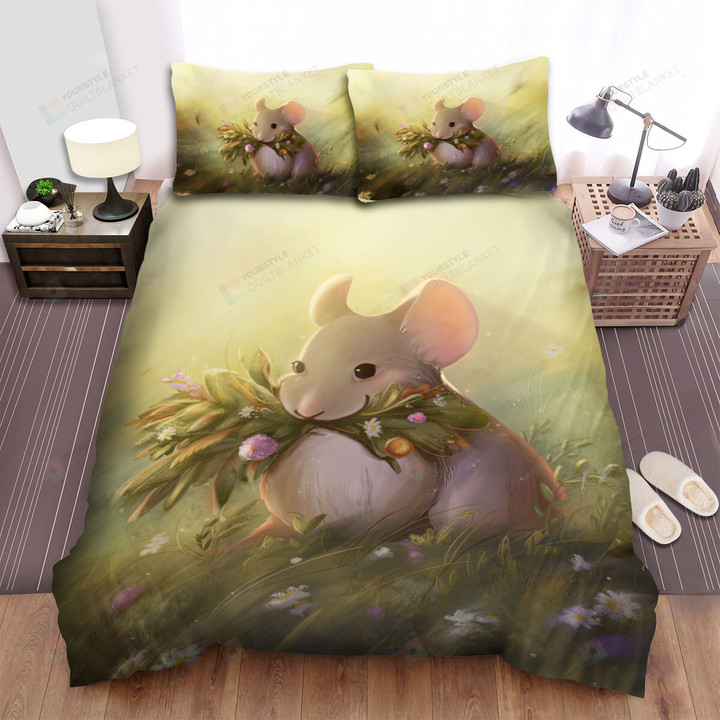 The Rodent - The Mouse Collecting Grass Bed Sheets Spread Duvet Cover Bedding Sets