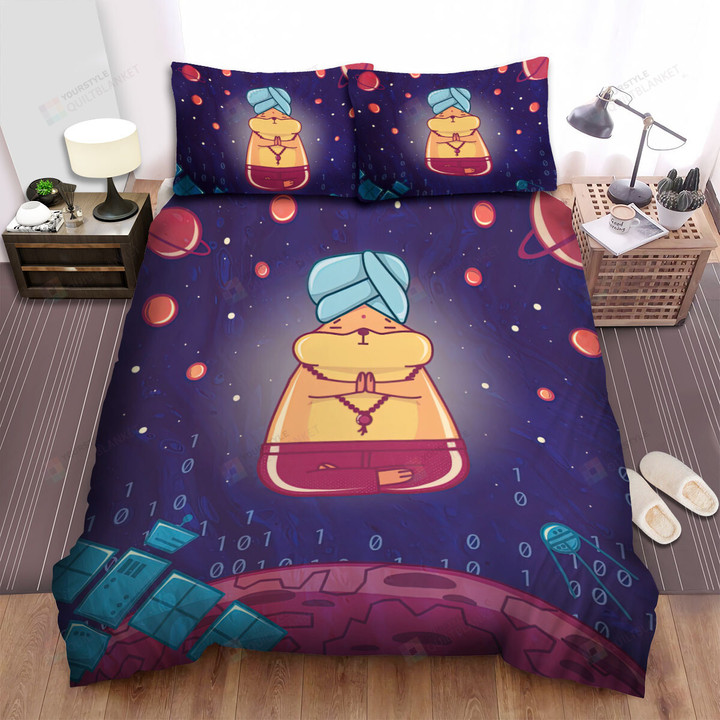The Rodent - The Hamster Meditating Art Bed Sheets Spread Duvet Cover Bedding Sets